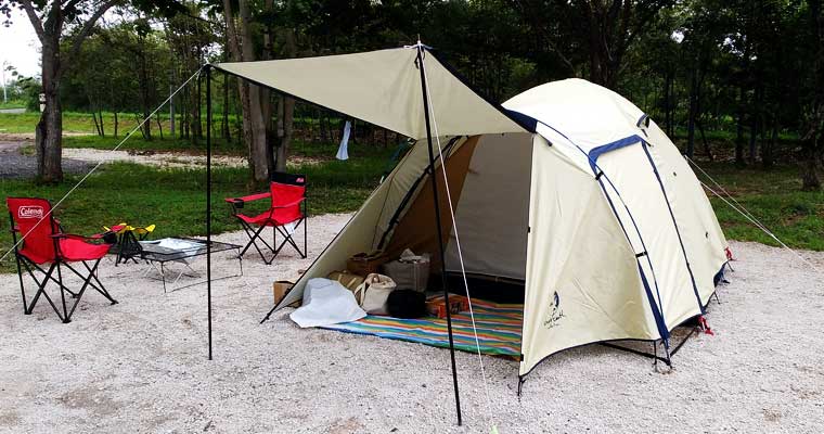 初 の本格キャンプを終え 子供は遊び道具なしでも楽しみ夕方には疲れて昼寝も